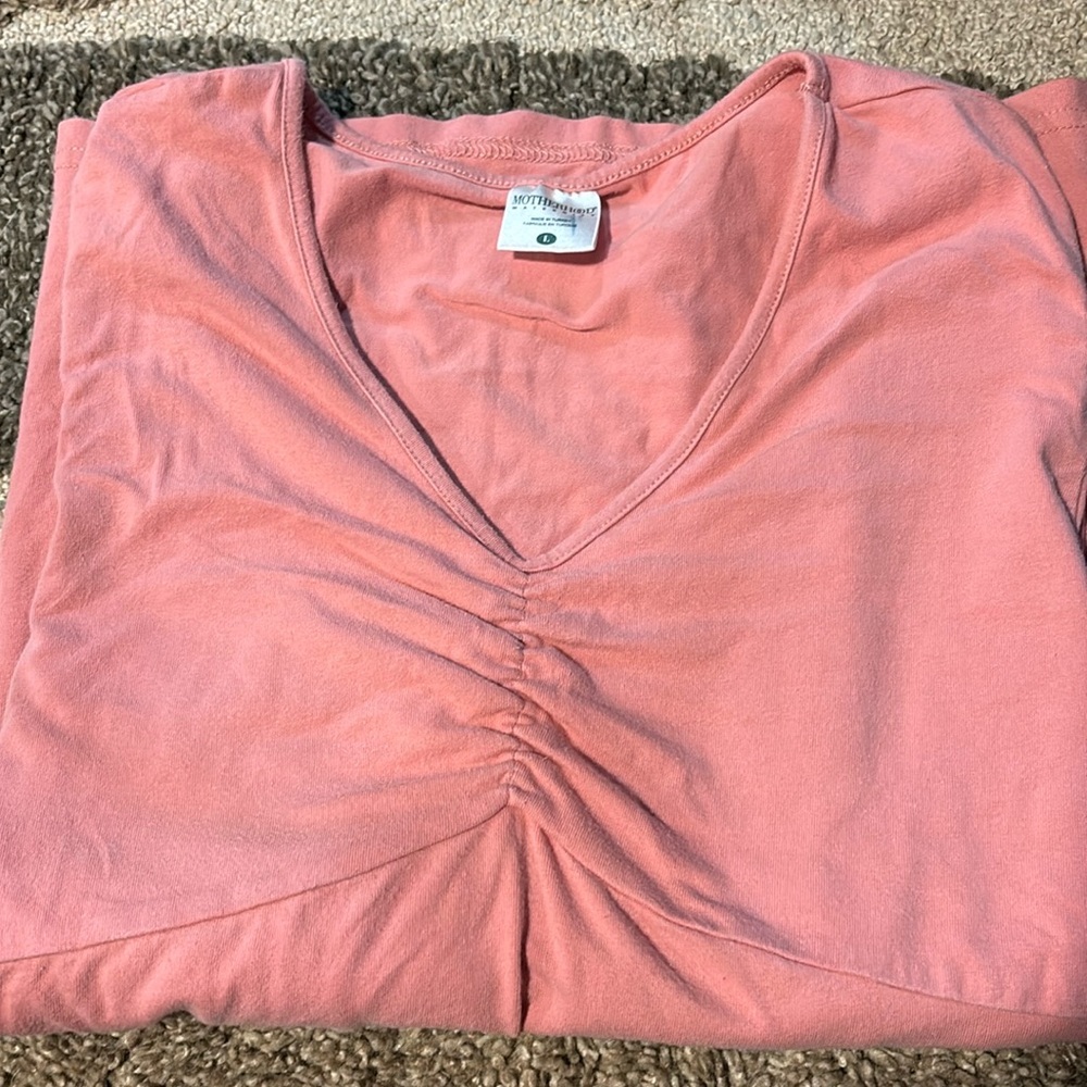 Motherhood maternity pink long sleeve shirt